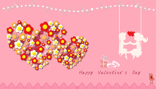 Happy  Valentine's  Day 2015浪漫情人节动态贺卡PPT模板